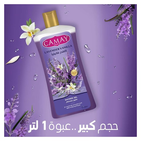 Camay Lavender and Vanilla Shower Gel - 1 Liter