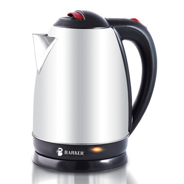 غلاية مياه كهربائية باركر ستانلس ستيل 1.8 لتر 1500 واط - فضي