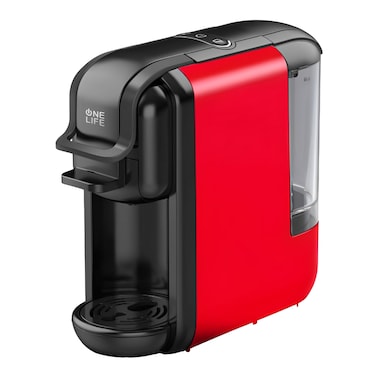 One life Espresso Machine Multi Capsule Coffee Maker 4 in 1 - Red and Black - ES90R/B