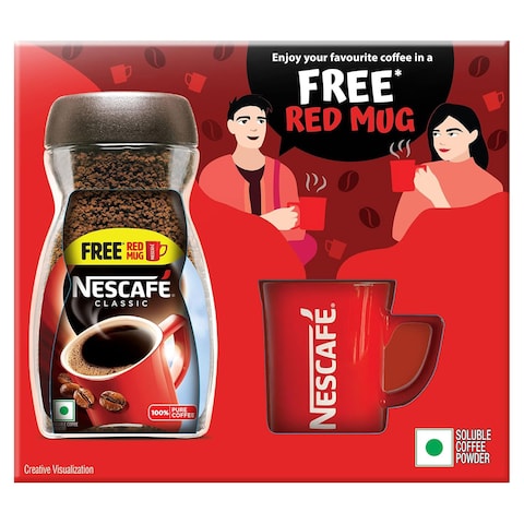 Nescafe Classic Instant Coffee - 190 gm + Free Mug