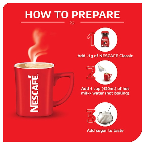 Nescafe Classic Instant Coffee - 190 gm + Free Mug
