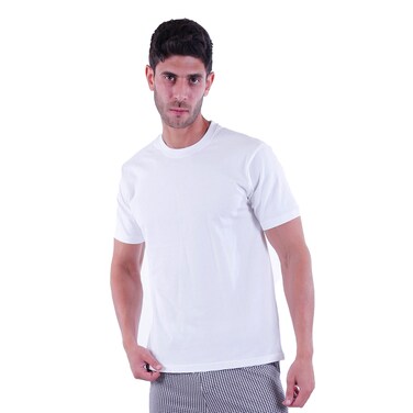 تي شيرت جيل رجالي روند نصف كم - سمول - أبيض - 411206SSM1