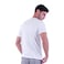 Jil Mens Plain Short Sleeves Round Neck T-Shirt - Large - White - 411206SSM1