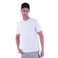 Jil Mens Plain Short Sleeves Round Neck T-Shirt - Large - White - 411206SSM1