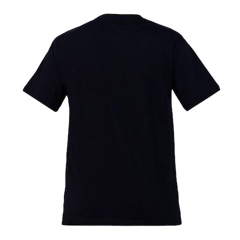 Jil Mens Plain Short Sleeves Round Neck T-Shirt - Small - Black - 411206SSM3