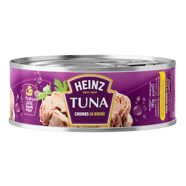 قطع تونة هاينز لحم خفيف في محلول ملحي - 185 جم
