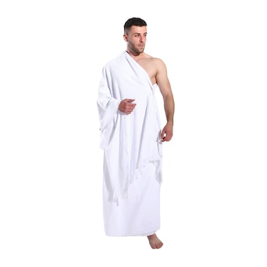 Cottonil Plain Cotton Ihram Set For Men - 2 Pieces