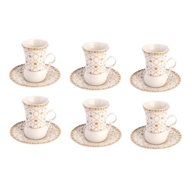 Rosa Porcelain Coffee Set - 12 Pieces