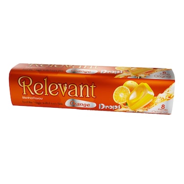 حلوى ريلفانت دروبس بطعم البرتقال - 8 قطع حلوى