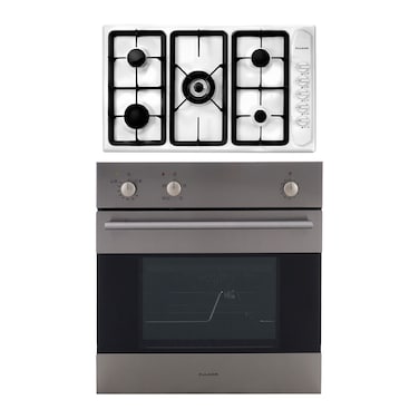 فرن غاز بلت ان فولجر 60 سم 58 لتر - OF GG M64 T + مسطح غاز 90 سم 5 شعلة - ستانلس ستيل - HFG 90 SRC T 5B F