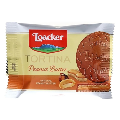 Loacker Tortina Peanut Butter Wafers - 21 gm