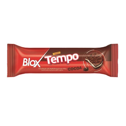 Blox Tempo Cocoa Biscuits with Vanilla-Flavored Cream Filling - 66 gm
