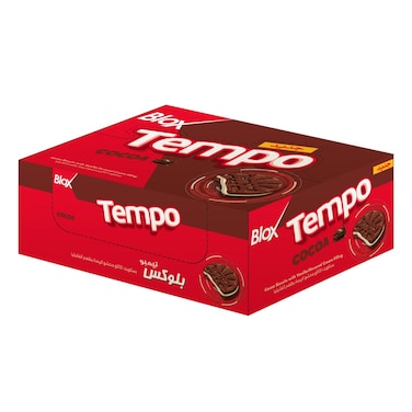 بسكويت بلوكس تيمبو بالكاكاو محشو كريمة بنكهة الفانيليا - 66 جم - 6 قطع