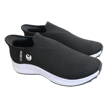 حذاء رياضي  تريكو سهل الارتداء لا كوليكشن للرجال - أسود - مقاس 44