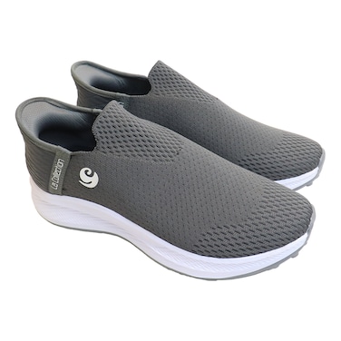 La Collection Men's Trico Slip-on Sneakers - Grey - Size 41