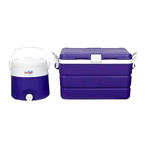 Cooler Ice Box - 32 Liters + Alwaha Ice Tank - 8 Liters