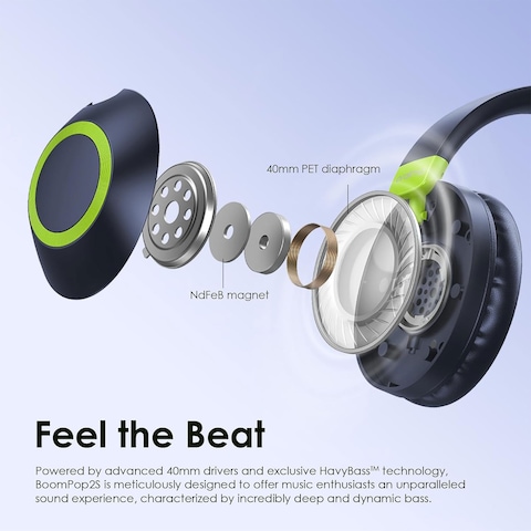 Oraimo BoomPop2S Wireless Headphone - Blue - OHP-610S