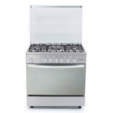 بوتاجاز غاز وايت بوينت 5 شعلة 80 سم - ستانلس ستيل - WPGC8060XHSAN