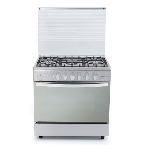 White Point Gas Cooker 5 Burners 80 Cm - Stainless Steel - WPGC8060XHSAN