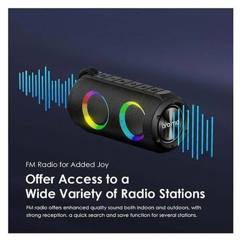Oraimo Wireless Portable Speaker 12 Watt - Black - OBS-53D