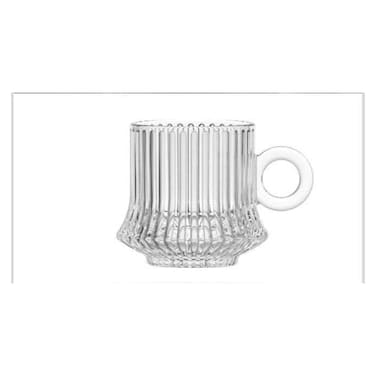 طقم مج شاي سيتي جلاس روبوستا  بطبق تقديم - 12 قطعة