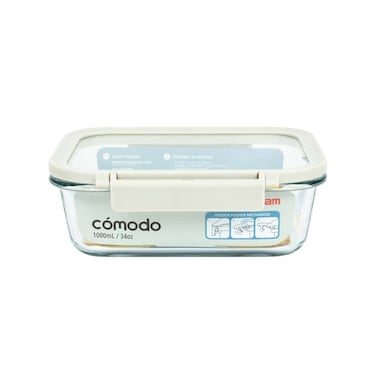 Neoflam Glass Rectangle Food Container - 1 Liter