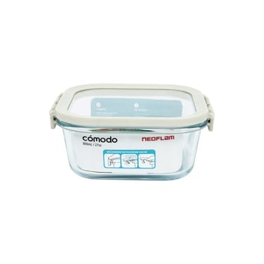 Neoflam Glass Square Food Container - 800 ml