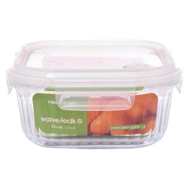 Neoflam Glass Square Food Container - 800 ml