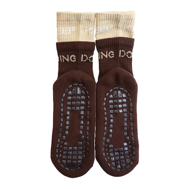 شراب لا كوليكشن تيري مضاد للانزلاق للنساء - بني