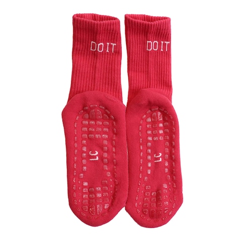La Collection Do it Terry Non Slip Socks for Women - Fuchsia
