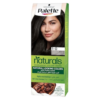 Palette Naturals Color Cream Hair Dye - 1-0 Black