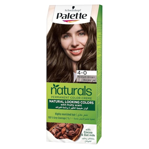 Palette Naturals Color Cream Hair Dye - 4-0 Medium Brown