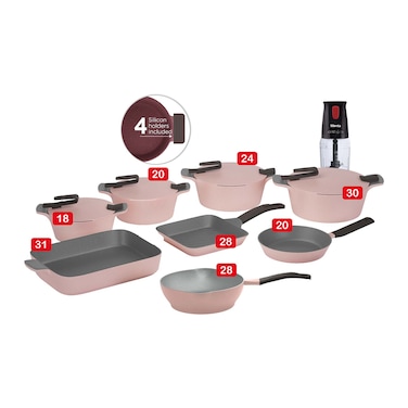 بيركس طقم طبخ جرانيت - 21 قطعة