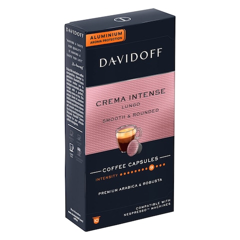 Davidoff Crema Intense Lungo Coffee Capsules - 10 Capsules