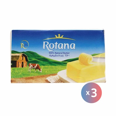 زبدة روتانا الطبيعية - 100 جرام - 3 قطع