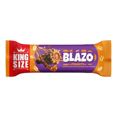 ويفر بليزو مغطى بالفول السوداني والشوكولاتة والكراميل حجم كبير