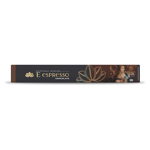 E Espresso Chocolate Aluminum Coffee Capsules - 10 Capsules