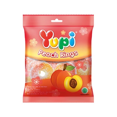 Yupi Peach Rings Gummy Candy - 40 gm