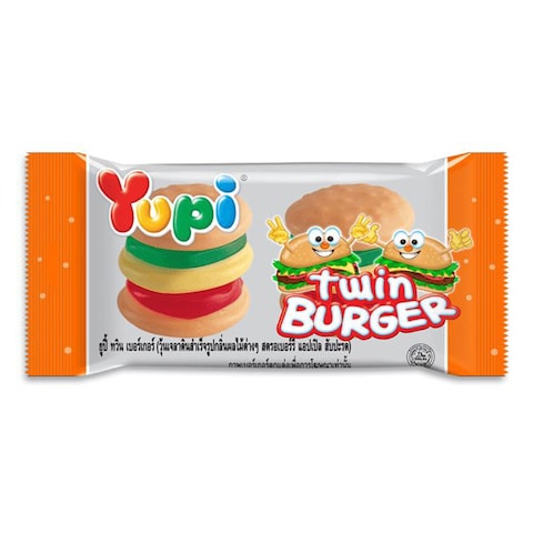 Yupi Twin Burger Shaped Gummy Candy - 14 gm