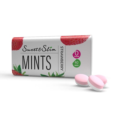 Sweet and Slim Sugar-Free Mints with Strawberry Flavor - 32 gm