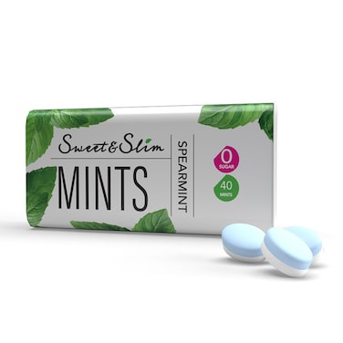 حلوى النعناع الخالية من السكر سويت اند سليم بطعم النعناع الأخضر - 32 جرام