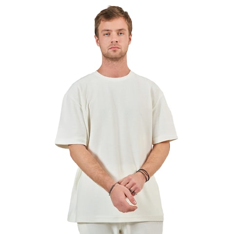Shots Men T-Shirt - Small - Off-White - 2981