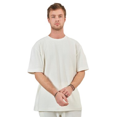 Shots Men T-Shirt - Large - Off-White - 2981