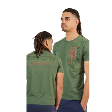 Shots Men T-Shirt - Large - Green - 2964