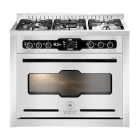 Unionaire O-Signature Autocook Gas Cooker 5 Burners 90 Cm - Silver - C69SSGC383ICPSF1CHOS32WAL
