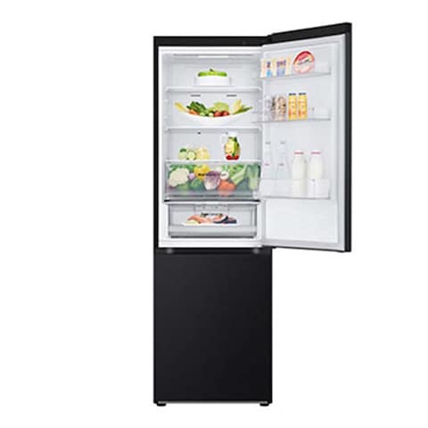 ثلاجة إل جي بفريزر سفلي 341 لتر - أسود - GW-B489FS6W