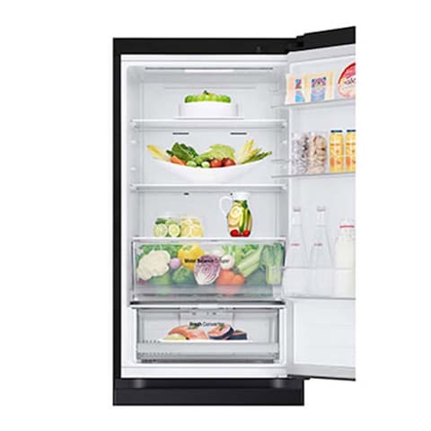 ثلاجة إل جي بفريزر سفلي 341 لتر - أسود - GW-B489FS6W