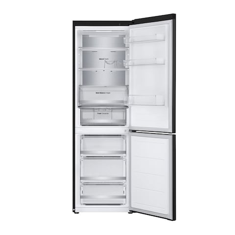 ثلاجة إل جي بفريزر سفلي 341 لتر - أسود - GW-B489FS6W