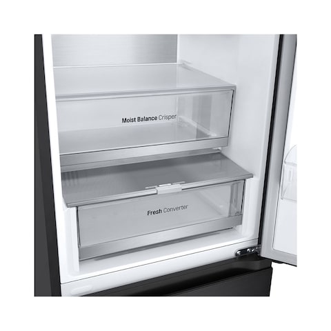 ثلاجة إل جي بفريزر سفلي 341 لتر - أسود - GW-B489FS6W