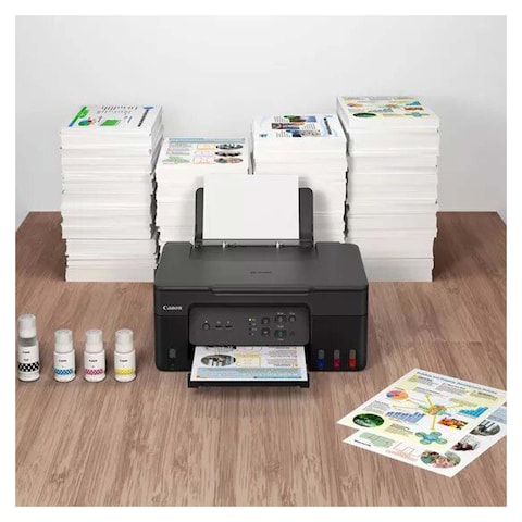 طابعة كانون بيكسما 3 في 1 واي فاي ميجاتانك انك جيت - اسود - G3430